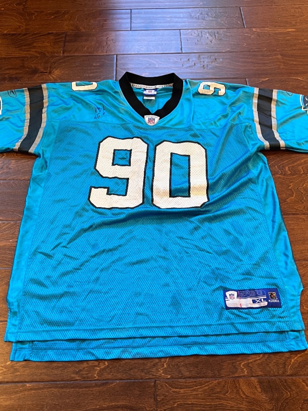 Carolina Panthers Julius Peppers 90 Reebok NFL Jersey unverified J Cash Sig.